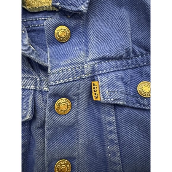 VTG‎ Little Levi’s 72027 Toddler 2T Denim Trucker Jacket USA Made Orange Tab - Picture 3 of 13